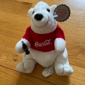 Coca Cola Polar Bear Bean Bag Plush